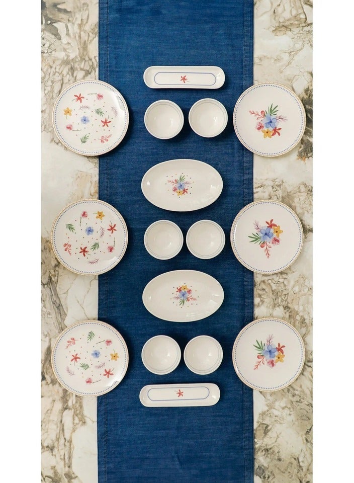 هيدا طقم إفطار داليا بورسلين مكون من ١٦ قطعة يكفي لـ ٦ أشخاص - Image 2